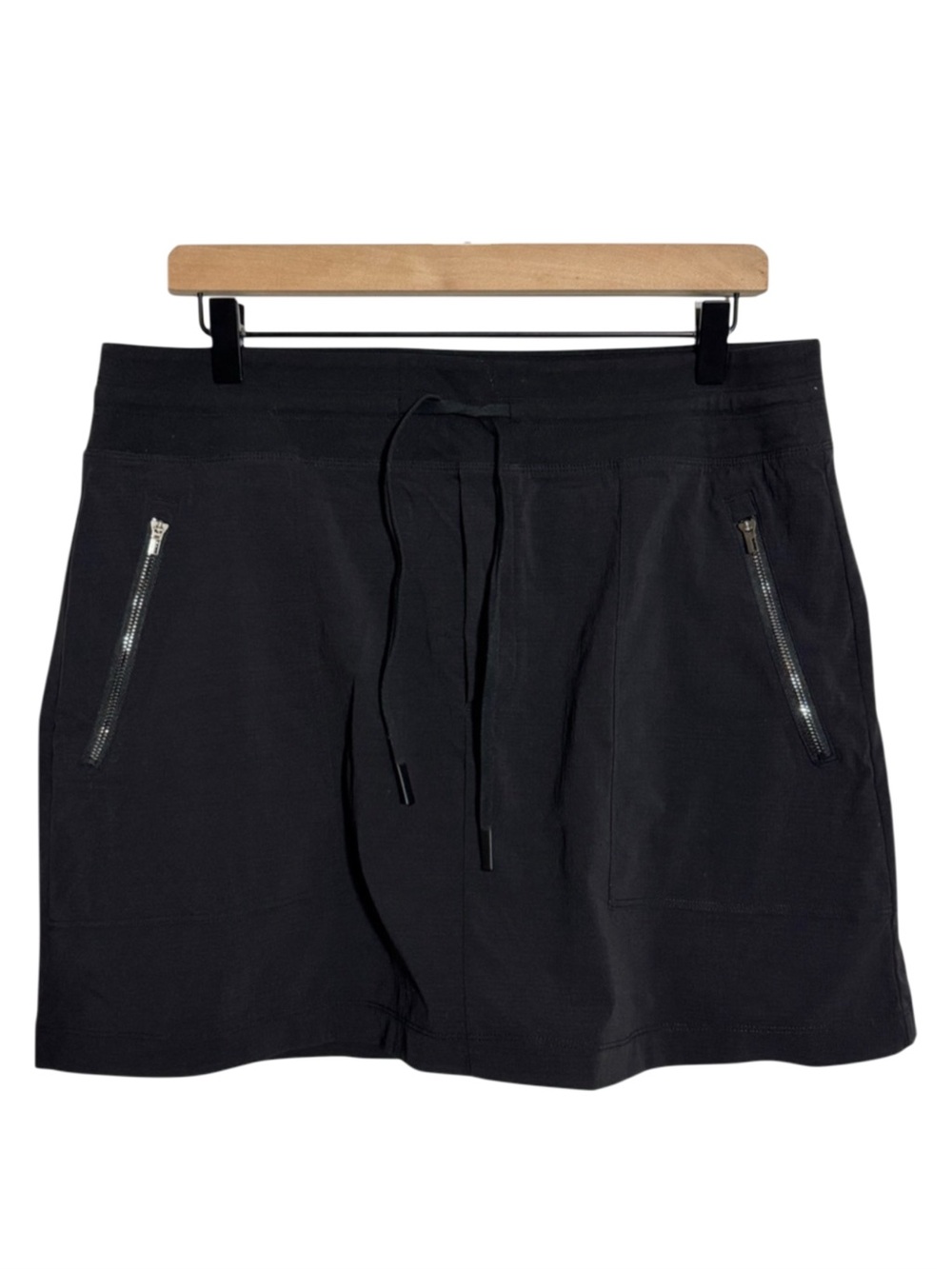 WAS27 {Athleta} "Trekkie North" Black Ripstop Outdoor Golf Active Skort